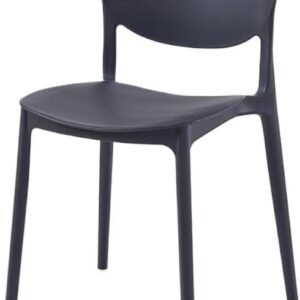 Space-Saving Minimalist Stackable Plastic Dining Chair Light Grey