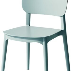 Versatile PP Stackable Chair Waterproof Easy-Clean Light Blue