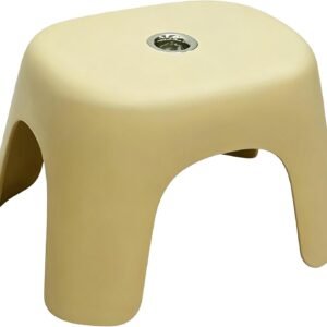 Heavy-Duty ABS Non-Slip Bathroom Shower Step Stool Beige