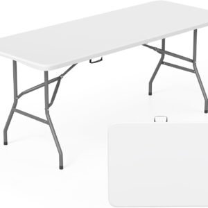 White Portable Plastic Folding Table