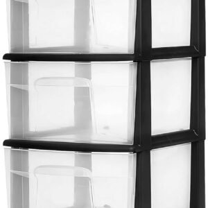 6-Tier Drawer Storage Tower Black Frame