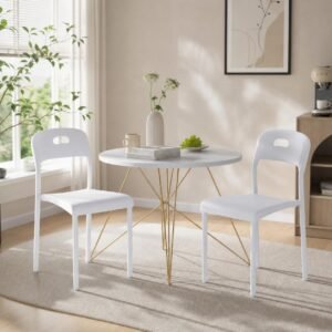 Modern Stackable Dining Chair Ergonomic Plastic Seat