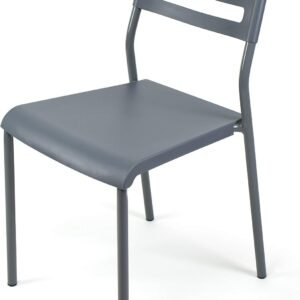 Lightweight Stackable Minimalist Plastic Chair Grey